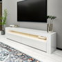 Hanah Home Soporte para TV Blanco con Luces LED